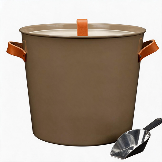 🌿 Garden Storage Essential | Durable Metal Container | Backyard Bird Feeding Companion