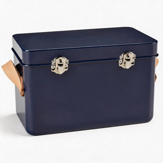 🌿 Garden Storage Box | Powder Coated Steel Organizer | Backyard Gardening Use | Plant Lover Gift Choice | Vintage Navy Design